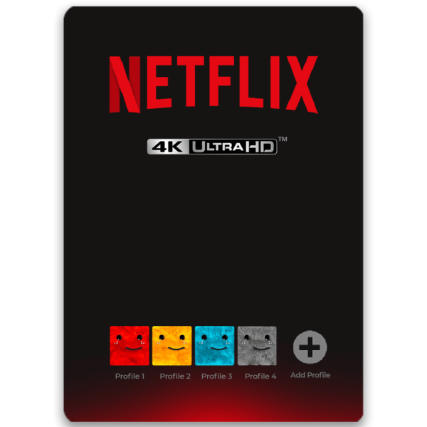 Netflix Premium 4K 1 Screen 1 Year Subscription - Safe Licenses